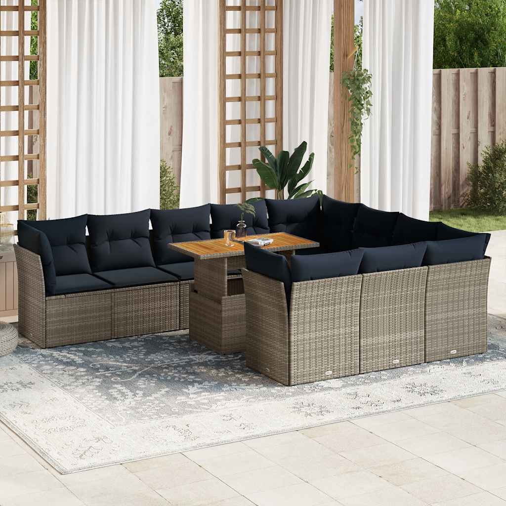11-dijelni set vrtnih sofa od poliratana s jastucima