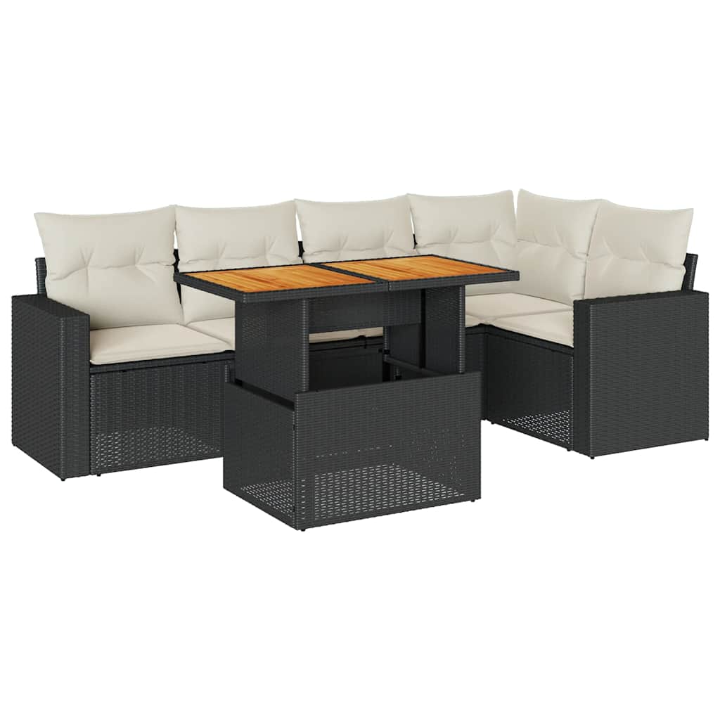 6-dijelni set vrtnih sofa od poliratana s jastucima