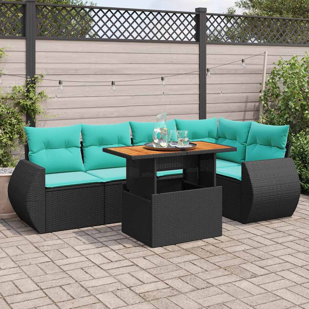 6-dijelni set vrtnih sofa od poliratana s jastucima