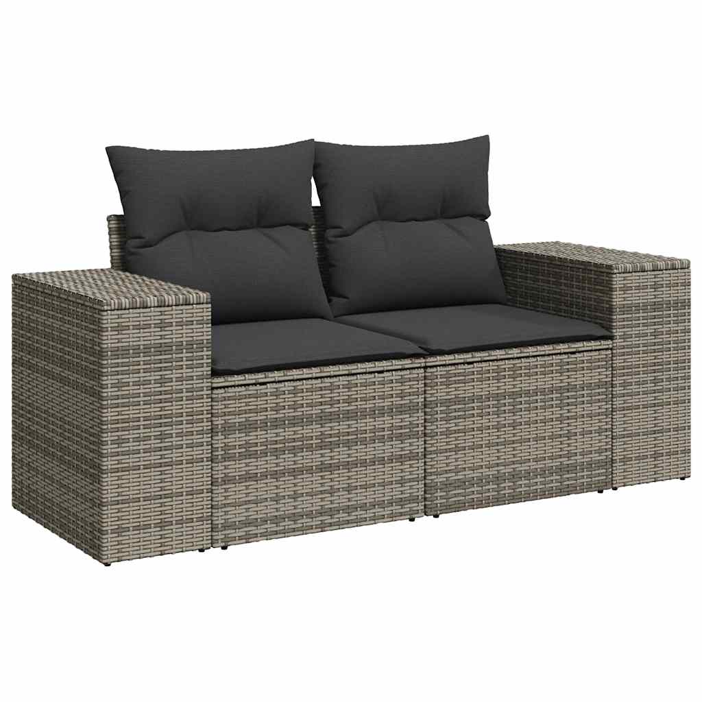 7-dijelni set vrtnih sofa sivi od poliratana
