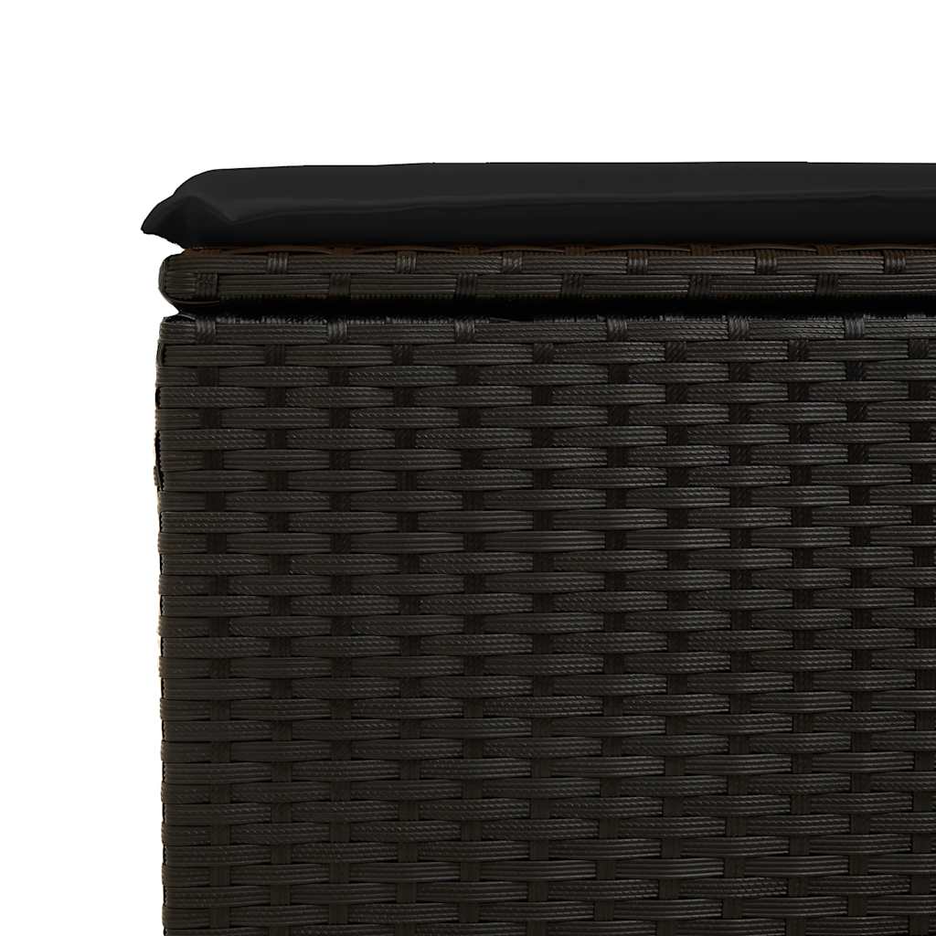 8-dijelni set vrtnih sofa od poliratana s jastucima crni bagrem