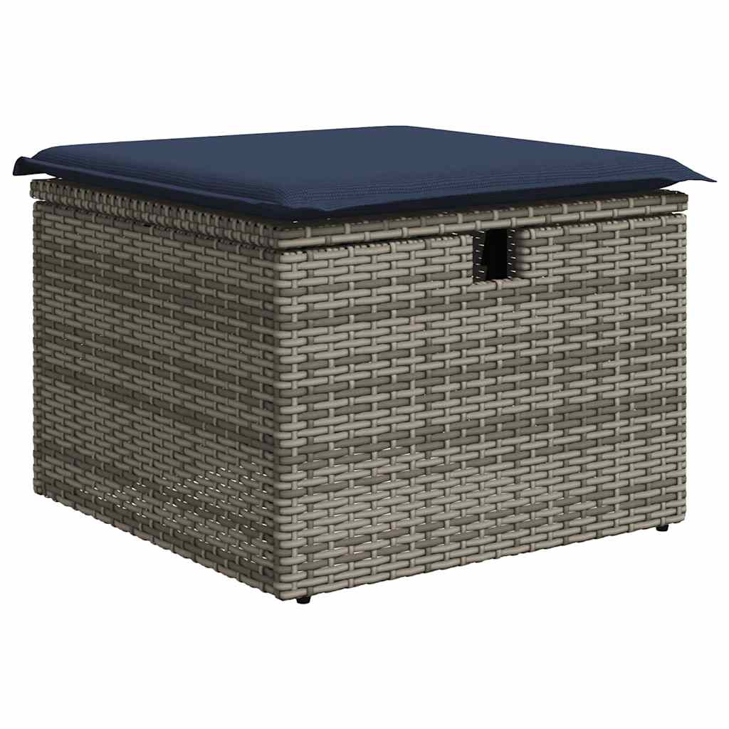 6-dijelni set vrtnih sofa s jastucima crni od poliratana bagrem