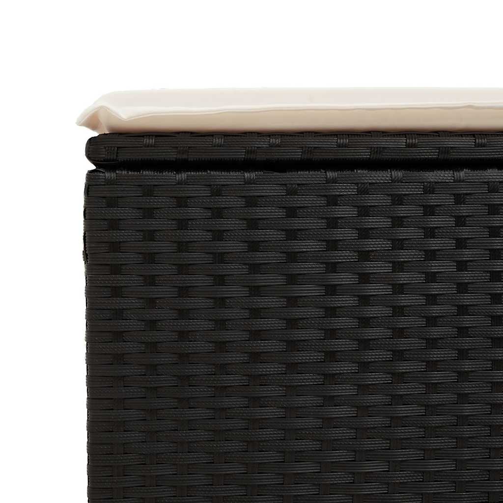 2-dijelni set vrtnih sofa s jastucima crni od poliratana bagrem