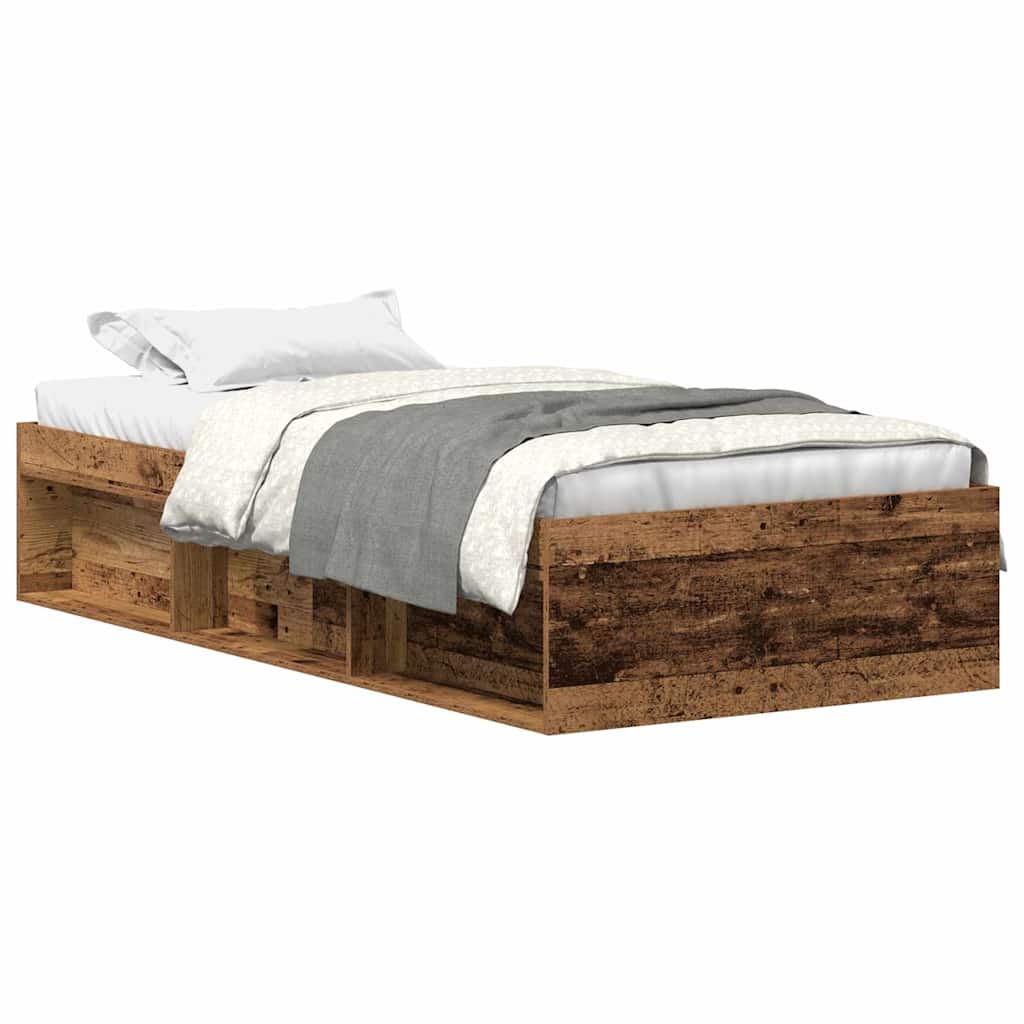 Okvir kreveta bez madraca staro drvo 90x200 cm