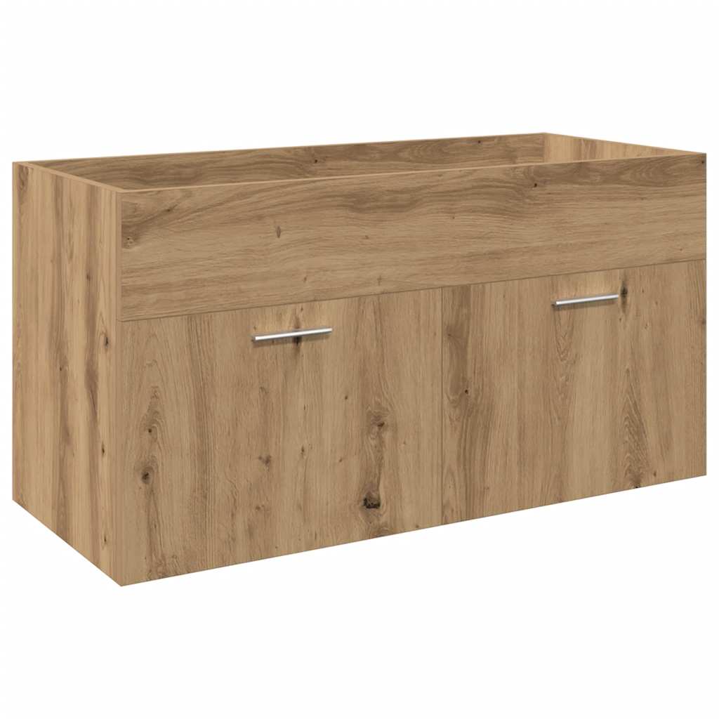 Ormarić za umivaonik ugradbenim umivaonikom käsityöläinen tammi