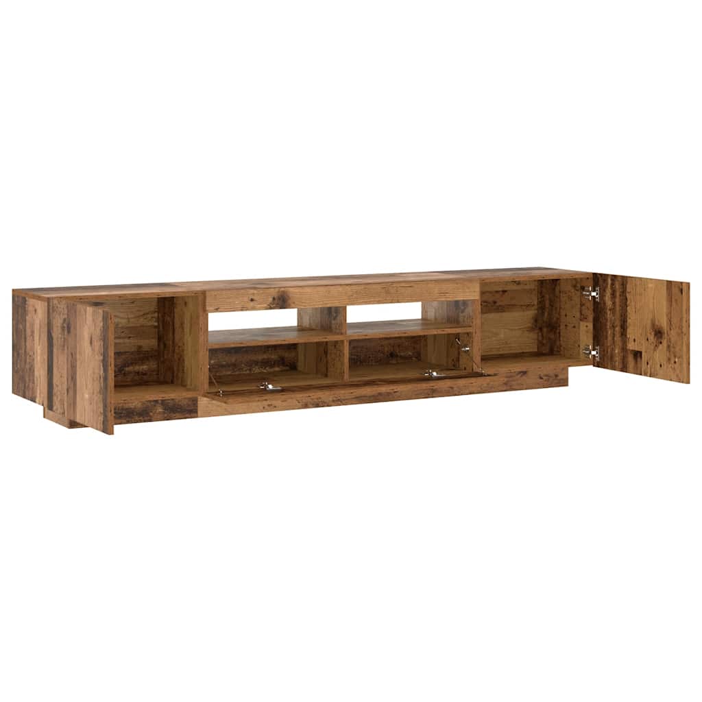 TV ormarić LED boja drva 200x35x40 cm konstruirano drvo