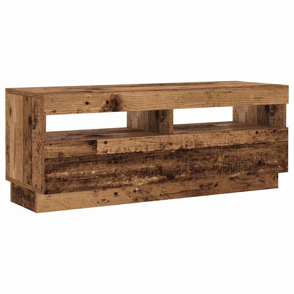 TV ormarić LED boja drva 200x35x40 cm konstruirano drvo