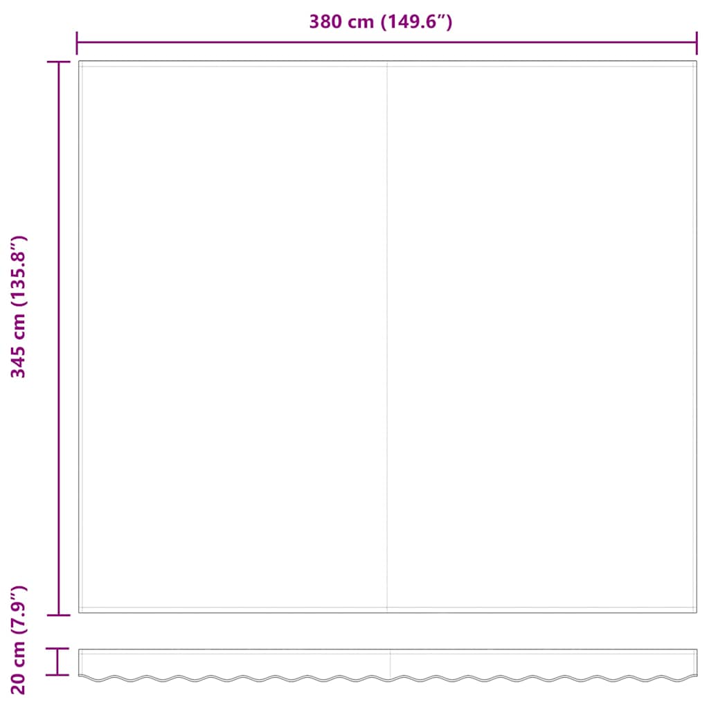 Zamjensko platno za tendu Bež 4 × 3,5 m Poliester