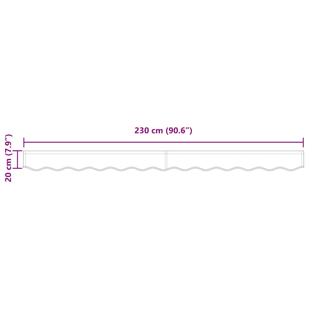 Zamjena za rub tende Šareni 2,5 m Poliester