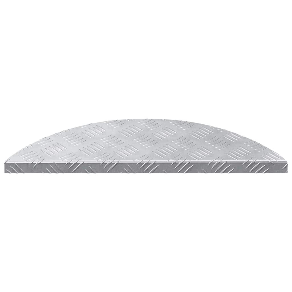 Stepenica Polumjesec 15 pcs Srebrno 60 x 18 x 2,5 cm Aluminij