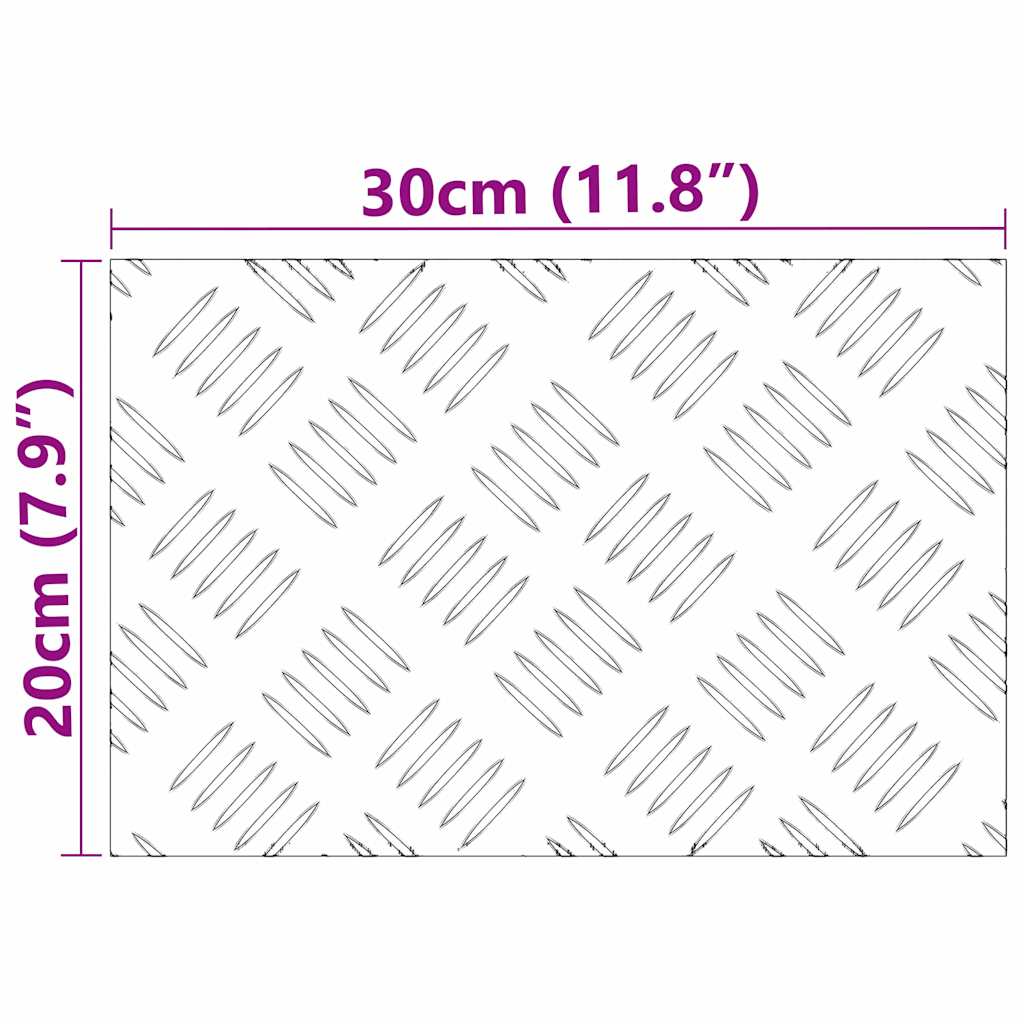 Stepenica Pravokutni 2 pcs Srebrno 30 x 20 cm Aluminij