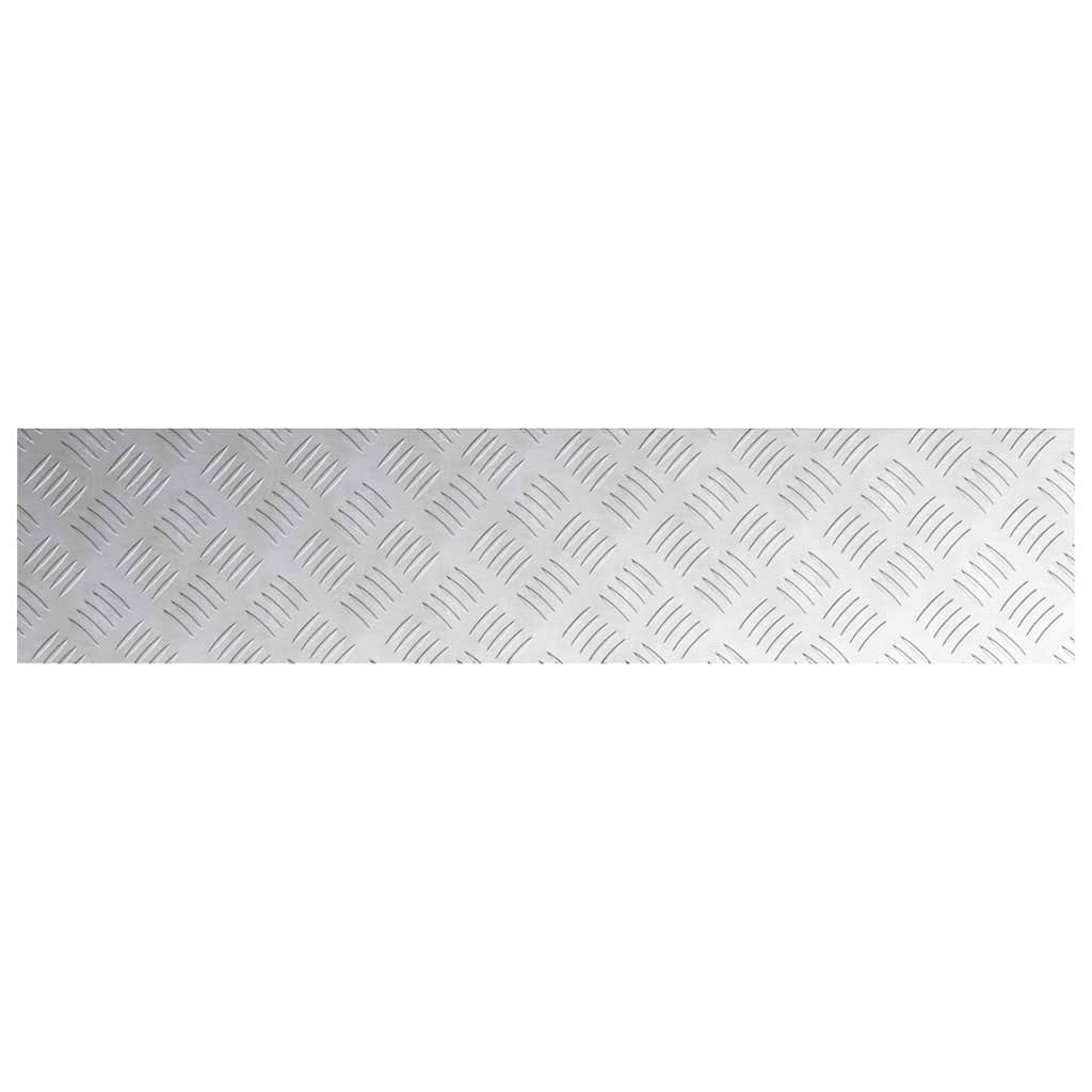 Stepenica Pravokutni 4 pcs Srebrno 90 x 20 cm Aluminij