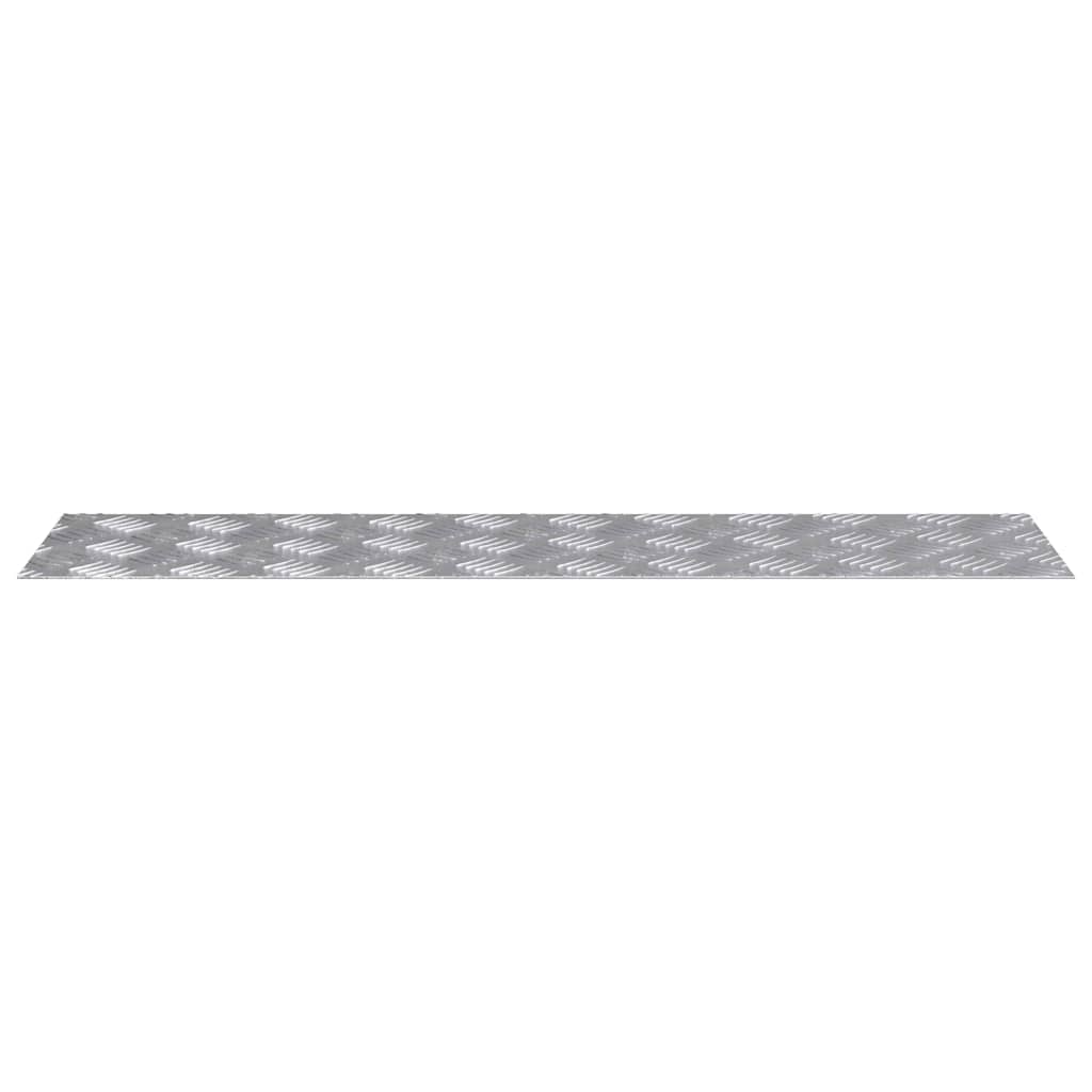 Stepenica Pravokutni 2 pcs Srebrno 100 x 25 cm Aluminij