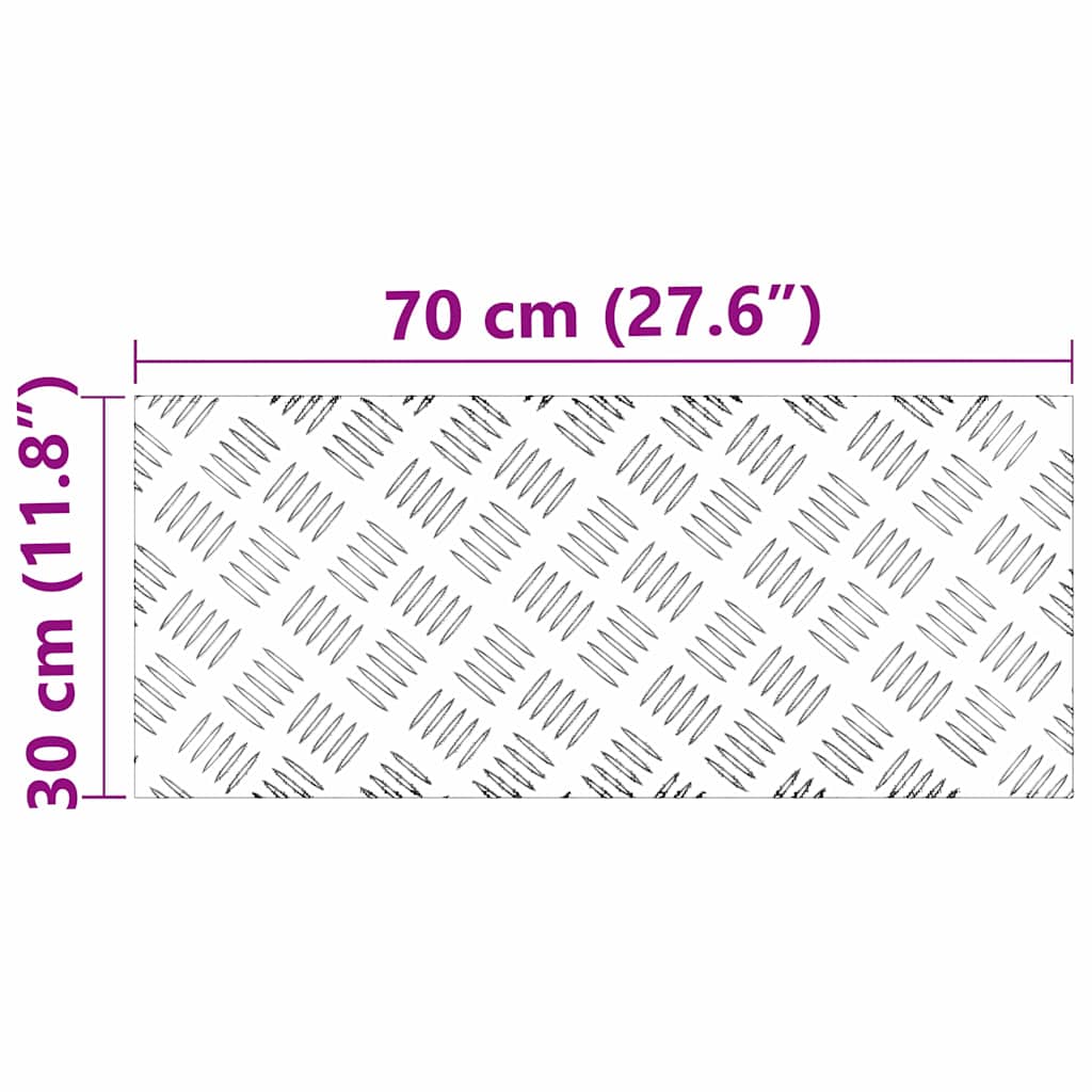 Stepenica Pravokutni 2 pcs Srebrno 70 x 30 cm Aluminij