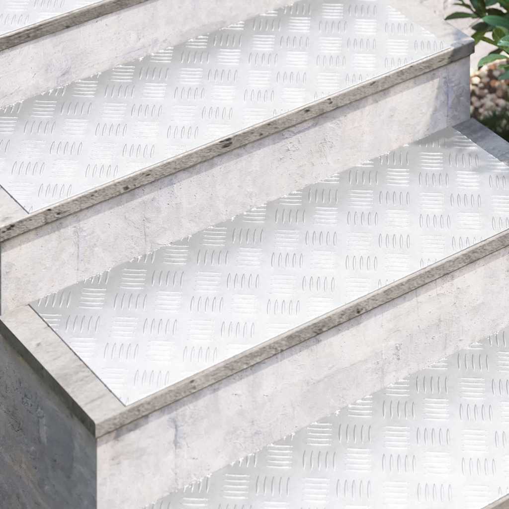 Stepenica Pravokutni 2 pcs Srebrno 90 x 30 cm Aluminij