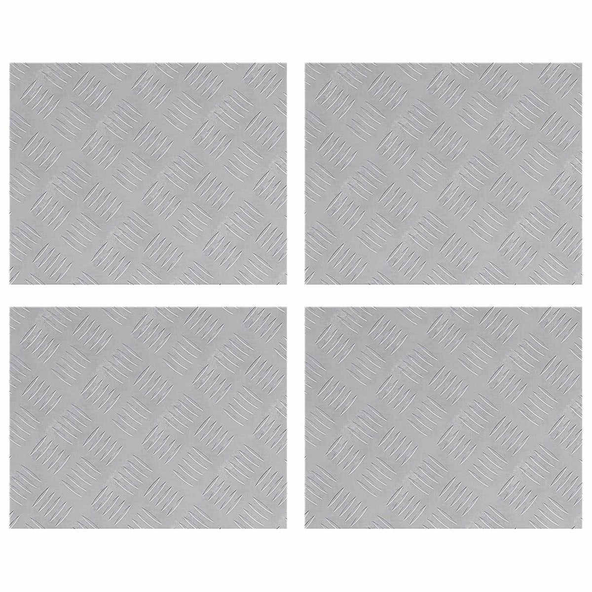 Stepenica Pravokutni 4 pcs Srebrno 50 x 40 cm Aluminij