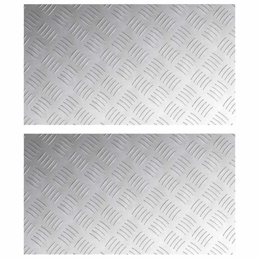 Stepenica Pravokutni 2 pcs Srebrno 70 x 40 cm Aluminij