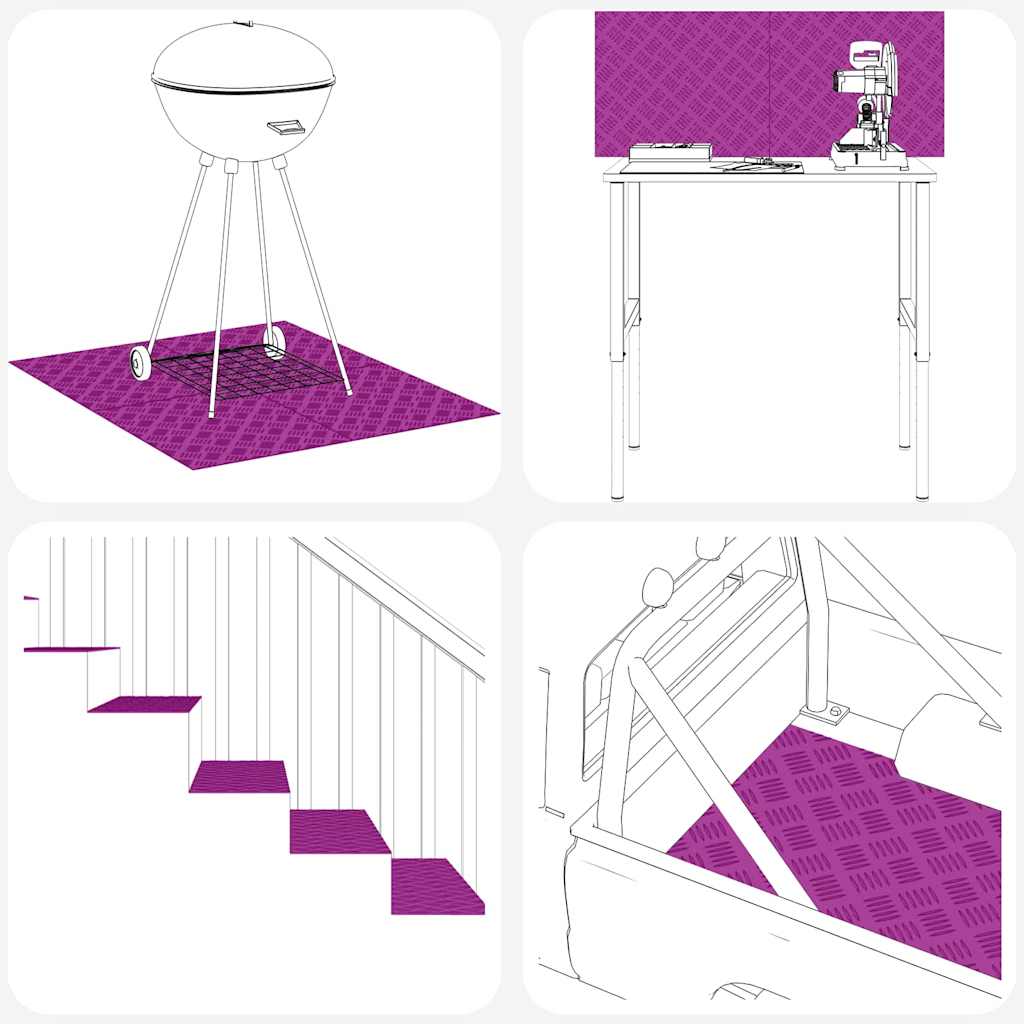 Stepenica Pravokutni 2 pcs Srebrno 70 x 40 cm Aluminij