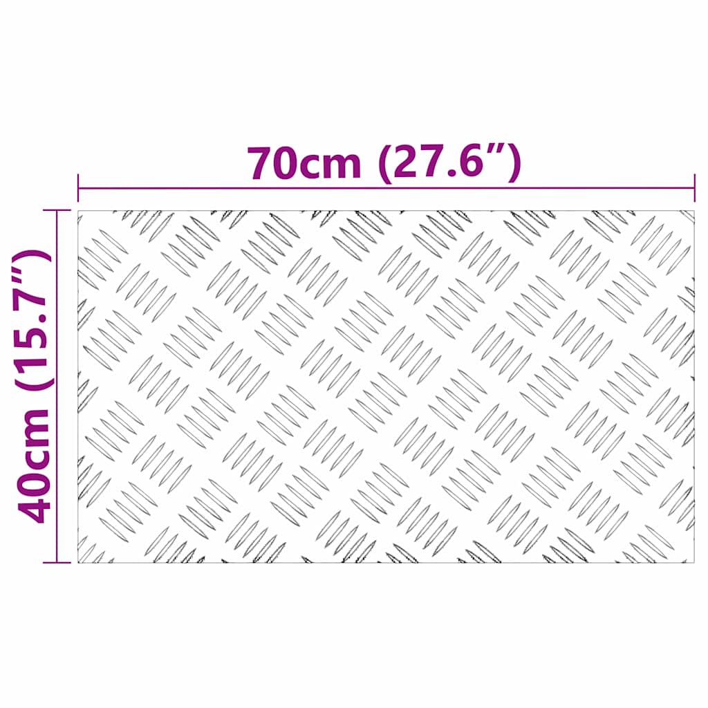 Stepenica Pravokutni 2 pcs Srebrno 70 x 40 cm Aluminij