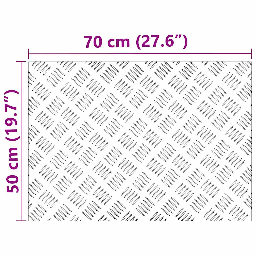 Stepenica Pravokutni 2 pcs Srebrno 70 x 50 cm Aluminij
