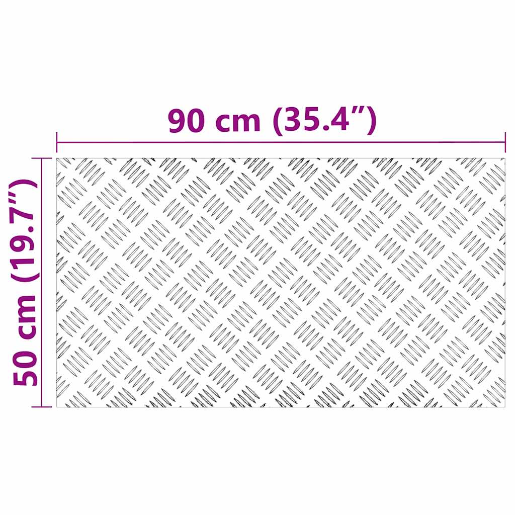 Stepenica Pravokutni 2 pcs Srebrno 90 x 50 cm Aluminij