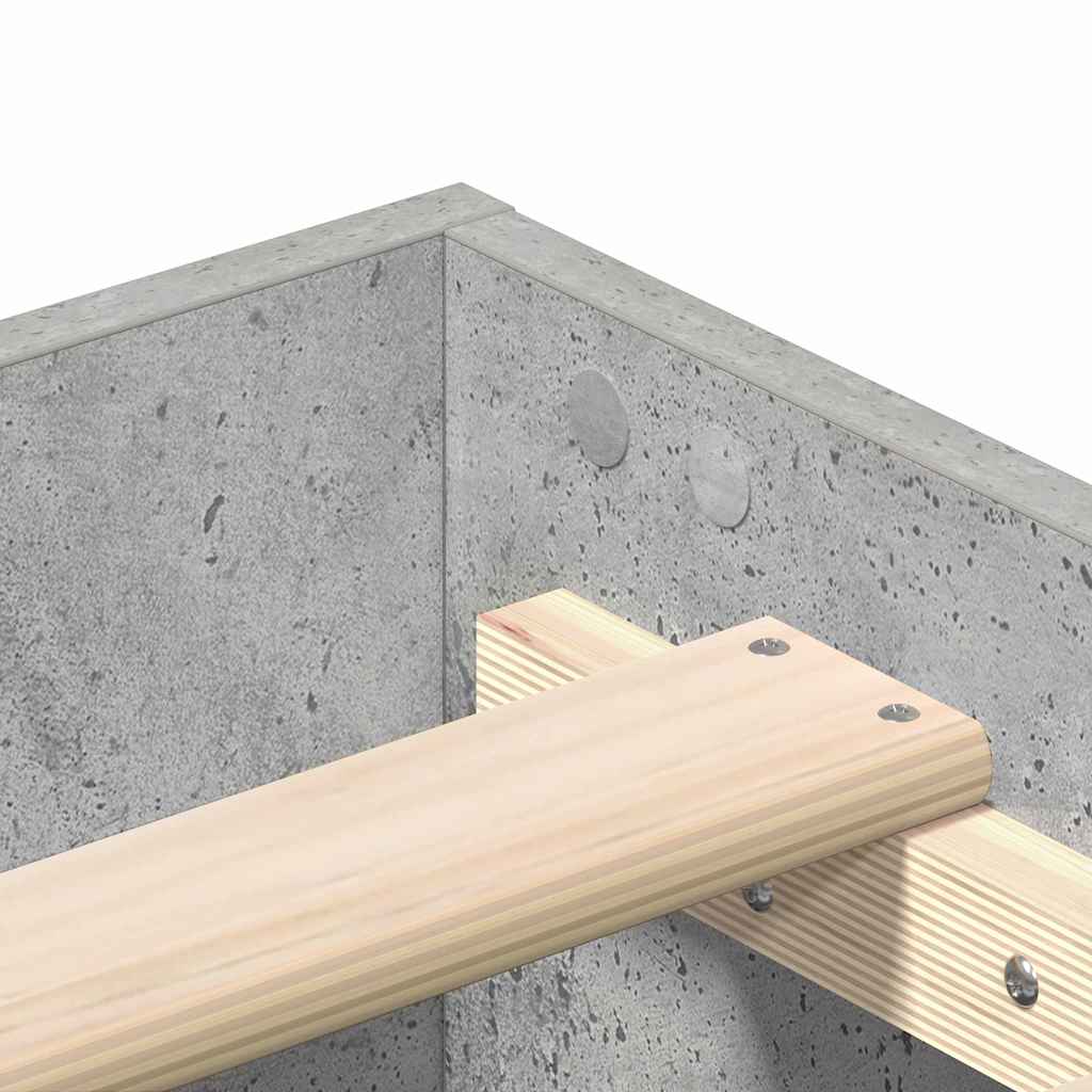 Krevetna konstrukcija Betonski sivi 203 x 93 x 25 cm