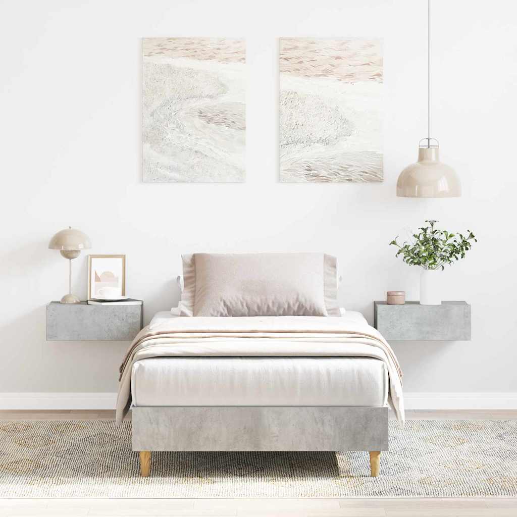 Krevetna konstrukcija Betonski sivi 203 x 93 x 25 cm