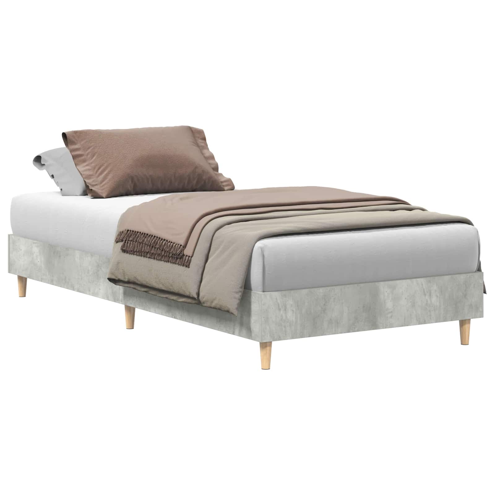 Krevetna konstrukcija Betonski sivi 203 x 93 x 25 cm