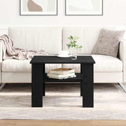 Kava Stol Crni hrast 60 x 60 x 42 cm Konstruirano drvo