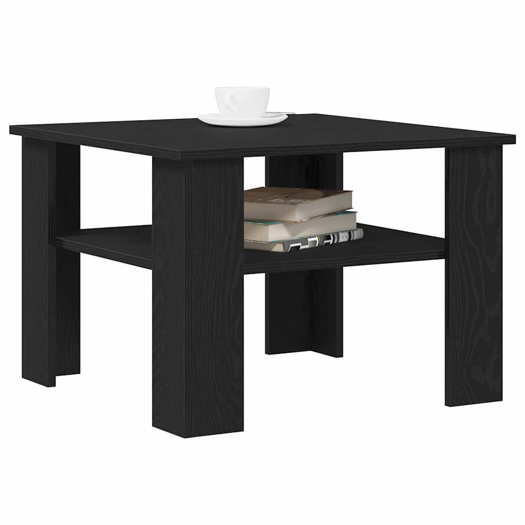 Kava Stol Crni hrast 60 x 60 x 42 cm Konstruirano drvo