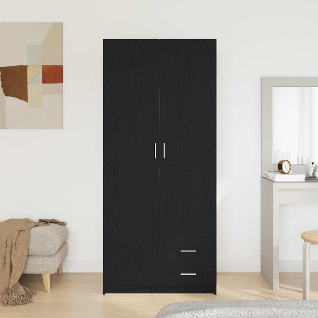 Ormarić s vratima Crni hrast 80 x 52 x 180 cm Konstruirano drvo