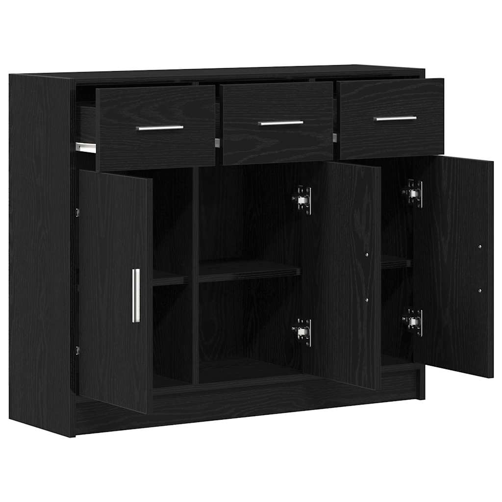 Komoda crni hrast 91x28x75 cm Inženirsko drvo