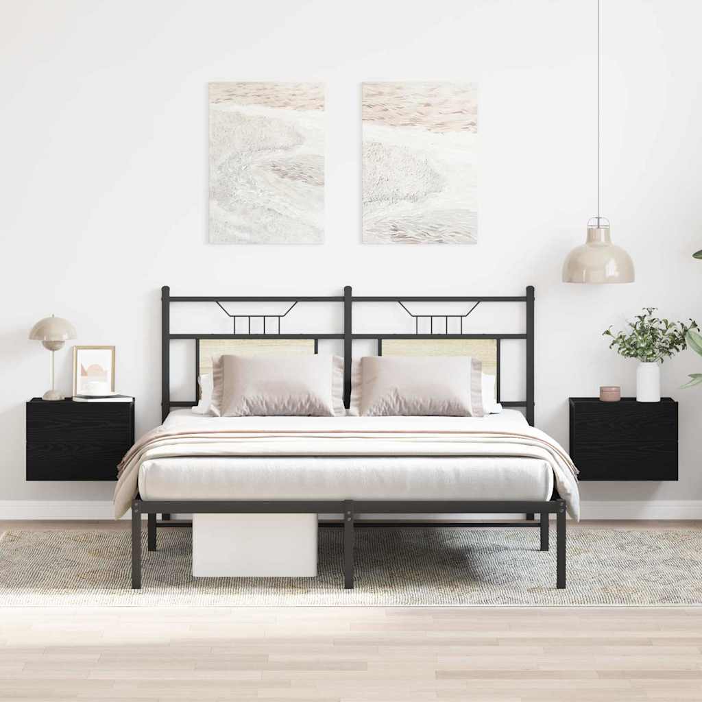 Noćni ormar 2 pcs Crni hrast 40 x 30 x 30 cm Konstruirano drvo