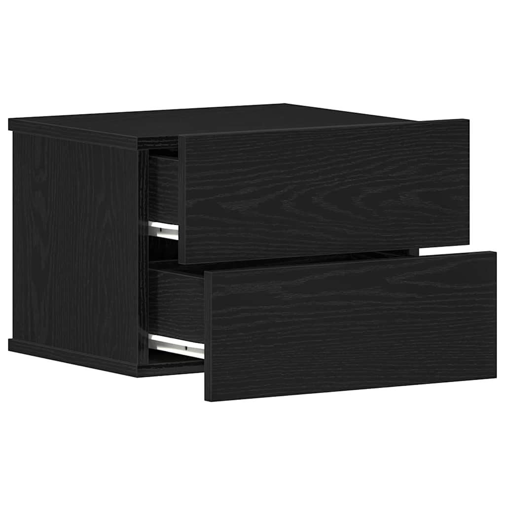 Noćni ormar 2 pcs Crni hrast 40 x 30 x 30 cm Konstruirano drvo
