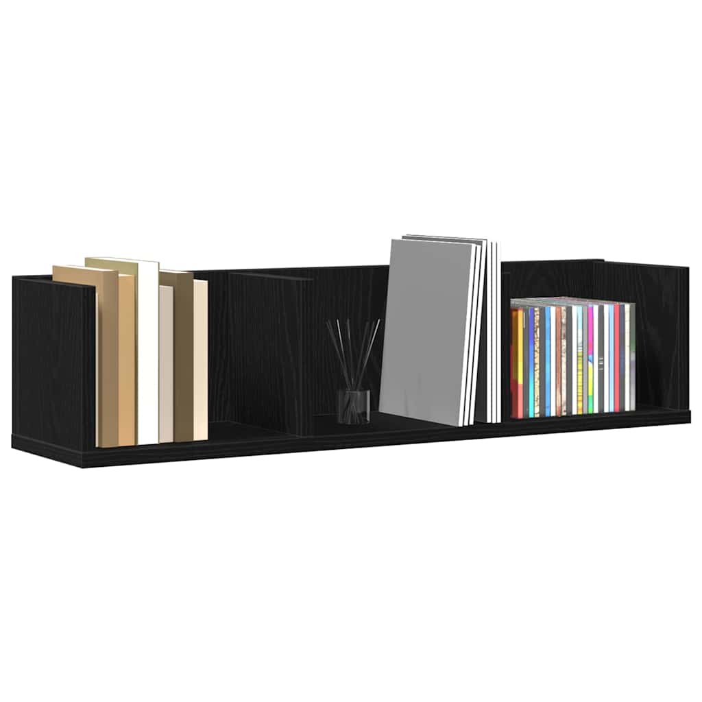 Polica na zidu Crni hrast 75 x 18 x 18 cm Konstruirano drvo