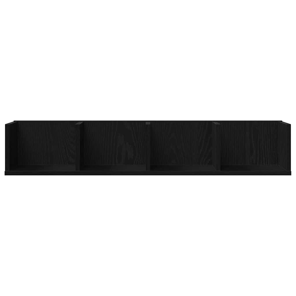 Polica na zidu Crni hrast 100 x 18 x 18 cm Konstruirano drvo