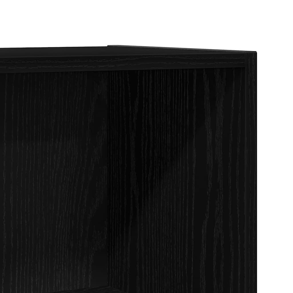 Ormar za knjige/Pregrada za sobu crni hrast 60,5 x 30 x 90 cm inženjerski drvo