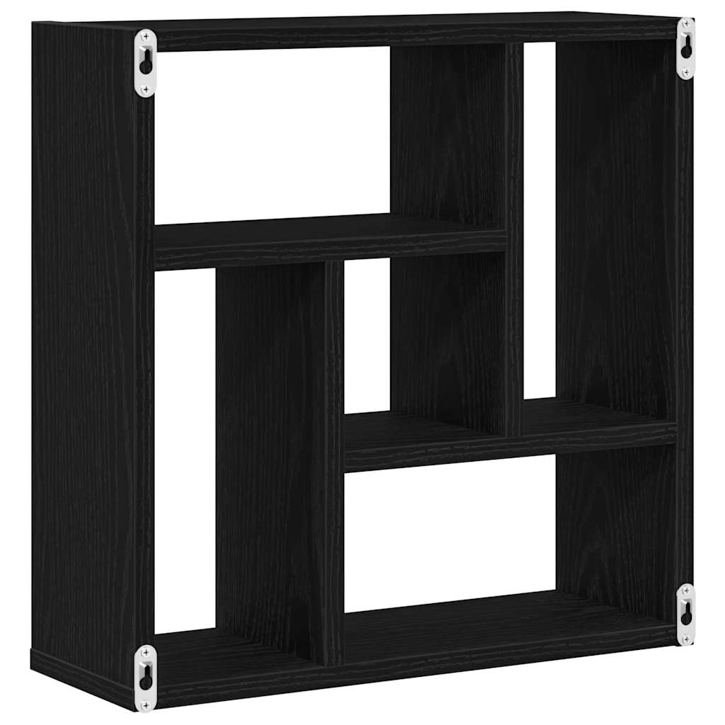 Zidna polica crni hrast 45x16x45 cm inženjerski drvo
