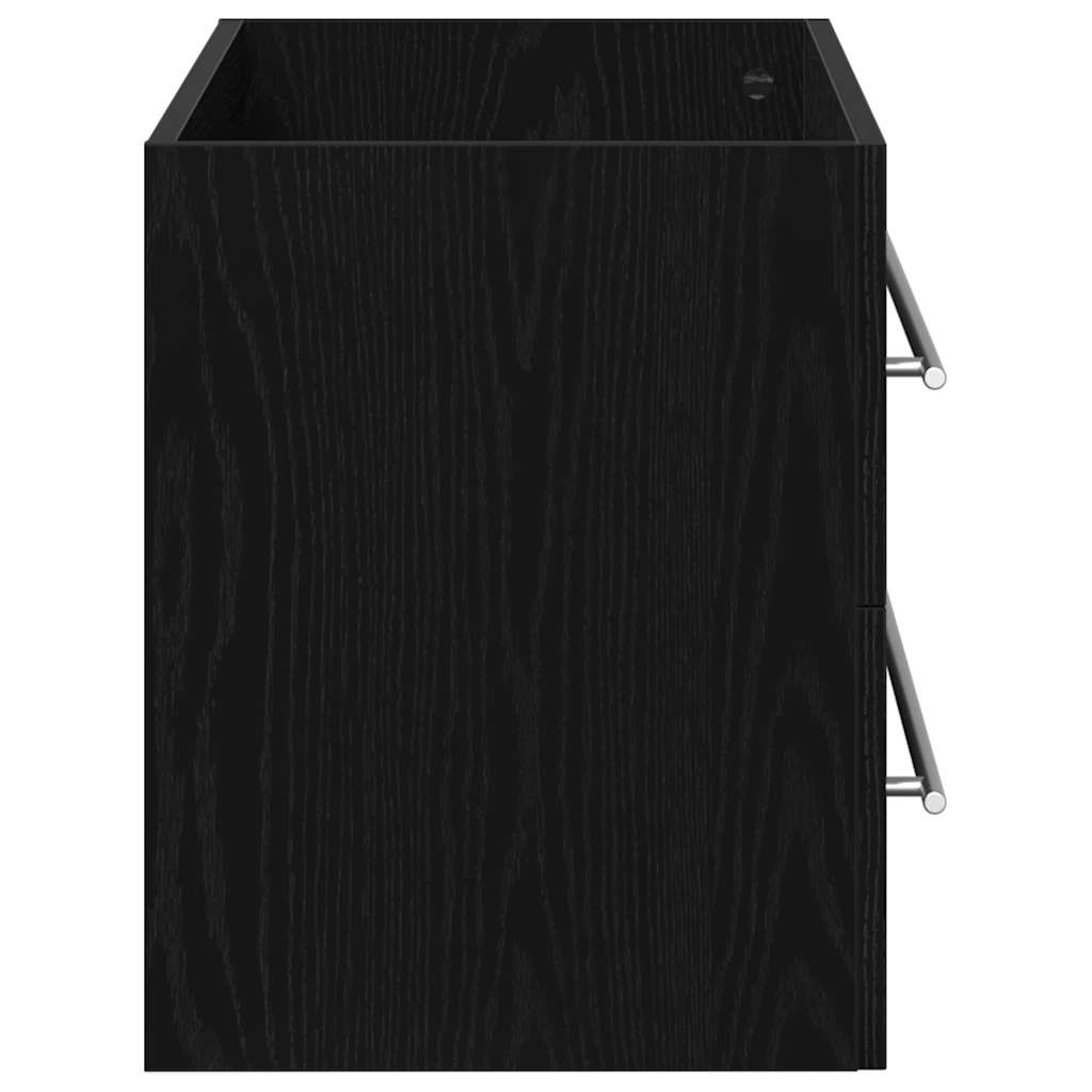 Ormarić za umivaonik crni hrast 80x38,5x48 cm Konstruirano drvo