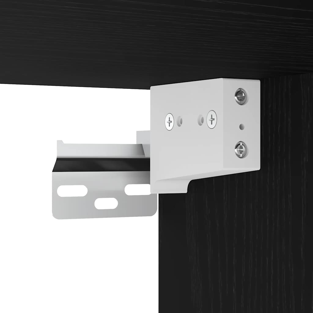 Ormarić za umivaonik crni hrast 80x38,5x48 cm Konstruirano drvo