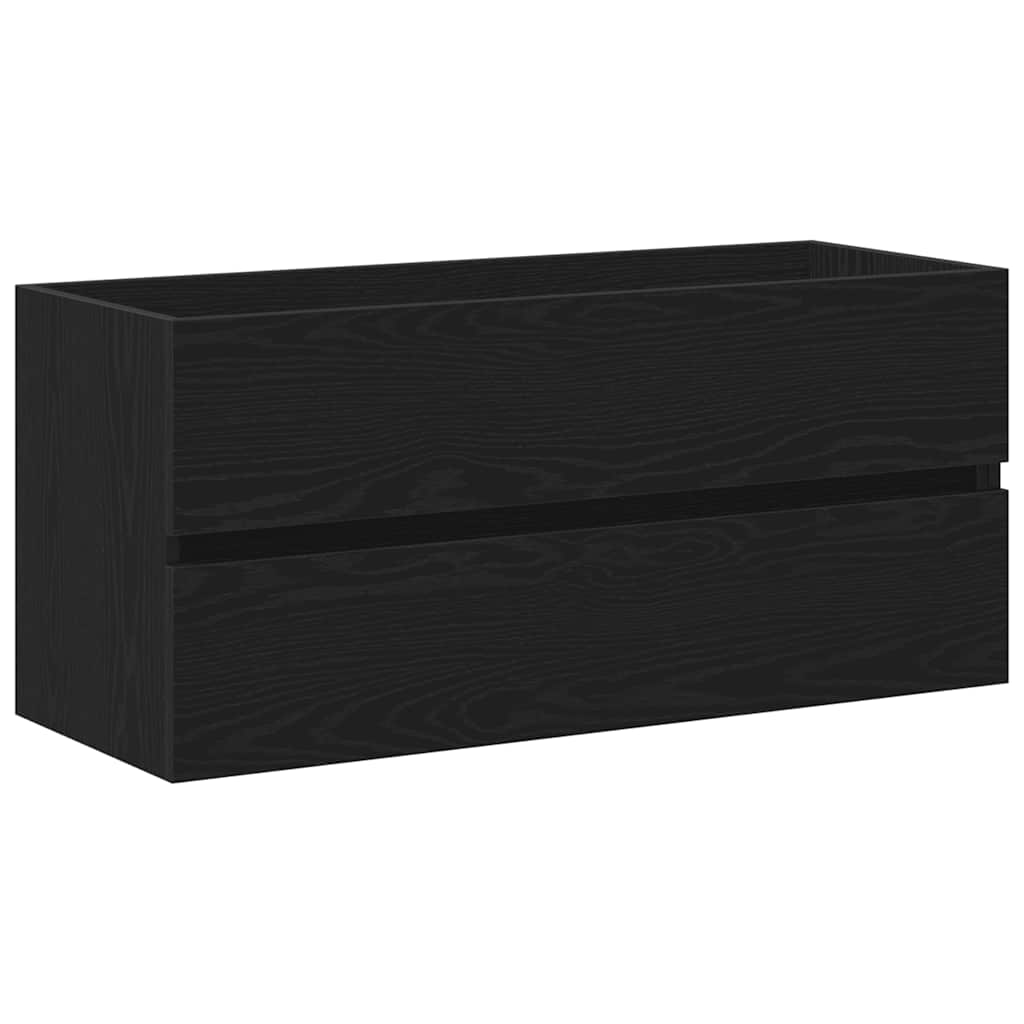 Ormarić za sudoper crni hrast 100x38,5x45 cm konstruirano drvo