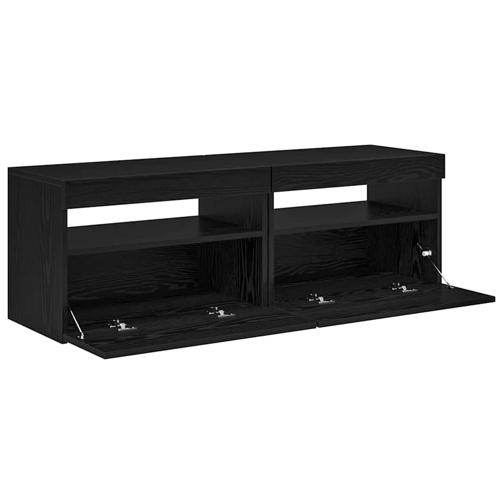 TV ormar 2 pcs Crni hrast 60 x 35 x 40 cm Konstruirano drvo