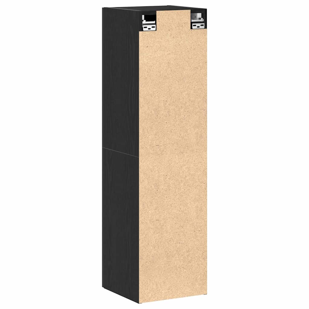 TV Kabinet za Zid Zidne Crni hrast 30,5 x 30 x 110 cm