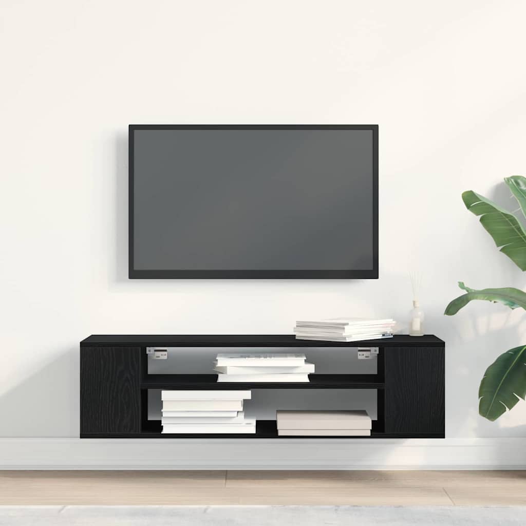 TV ormar Crni hrast 100 x 30 x 26,5 cm Konstruirano drvo