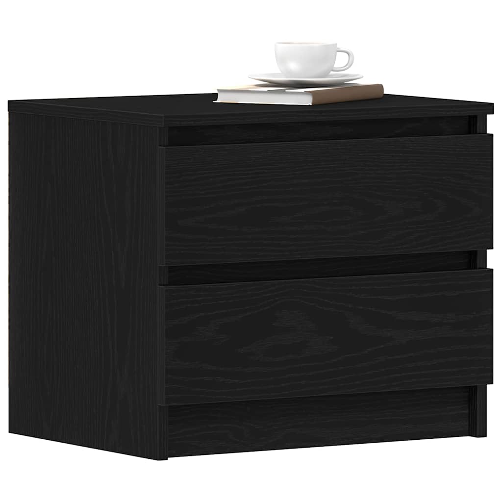 Noćni ormar s ladicama 2 pcs Crni hrast 50 x 40 x 43,5 cm