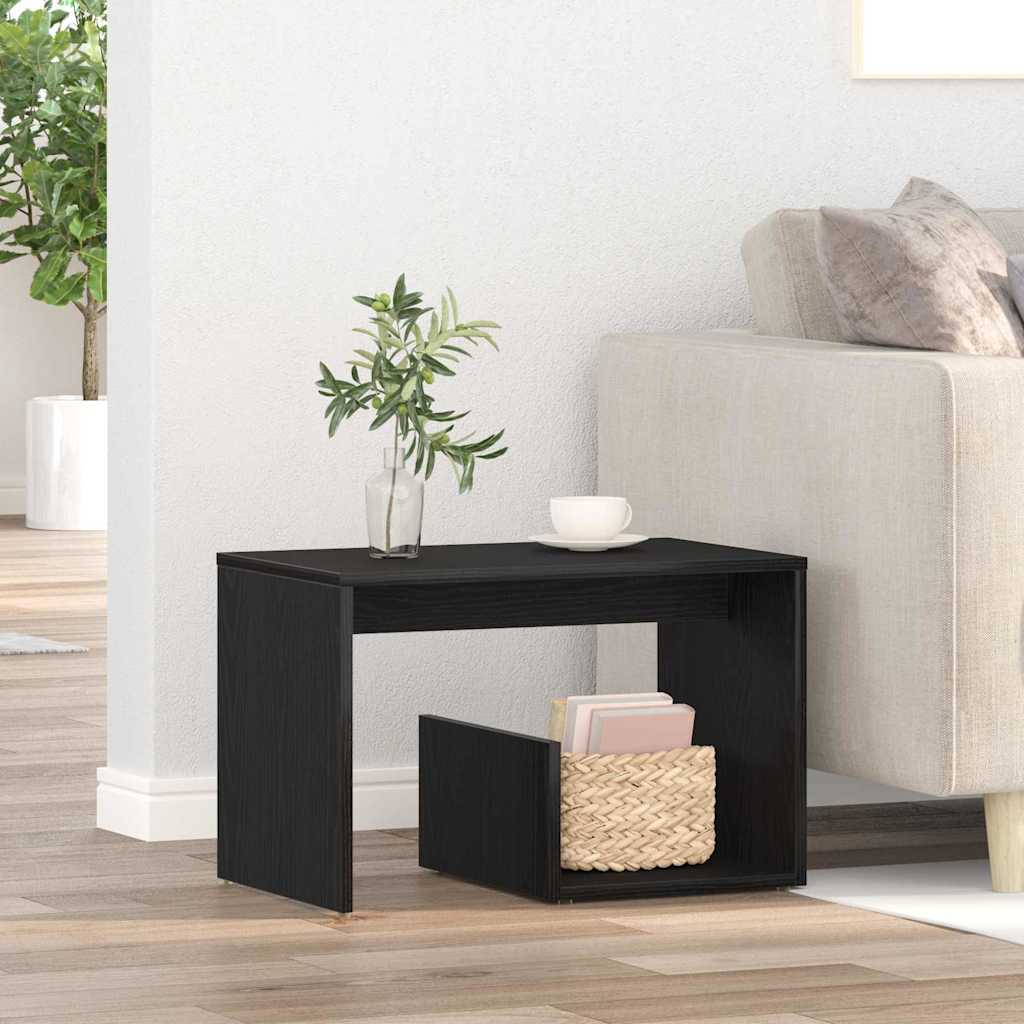 Bocni stol Crni hrast 59 x 36 x 38 cm Konstruirano drvo