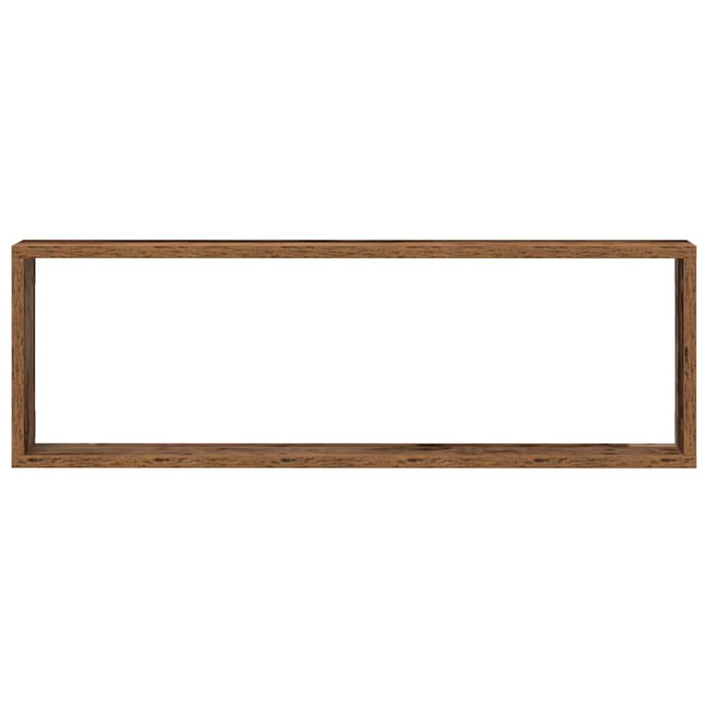 Police na zidu s policom Zidne 4 pcs Staro drvo 80 x 15 x 26 cm