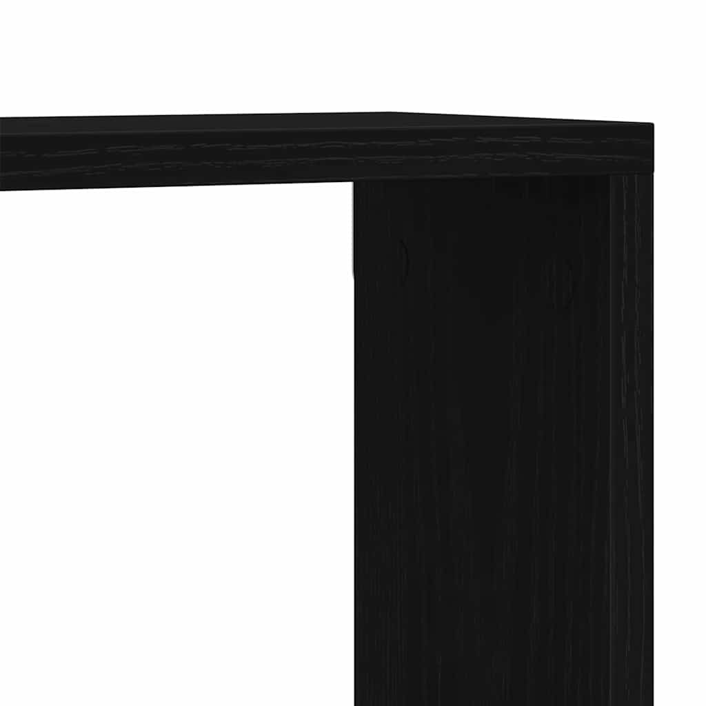 Police na zidu s policom Zidne 4 pcs Crni hrast 60 x 15 x 23 cm