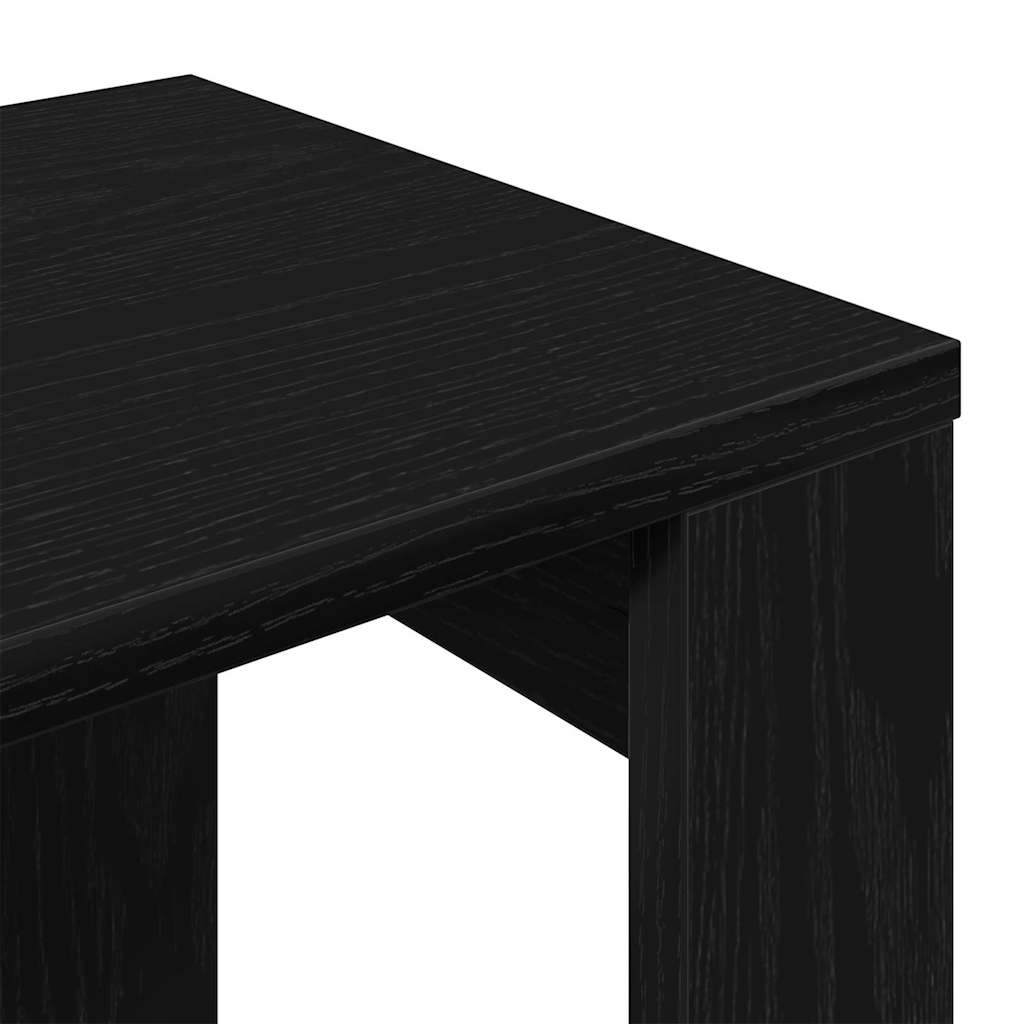 Set stolića 3 pcs Crni hrast Konstruirano drvo