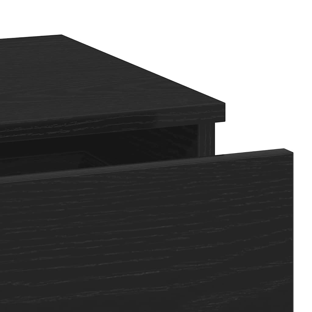 Noćni ormar 2 pcs Crni hrast 40 x 35 x 65 cm Konstruirano drvo